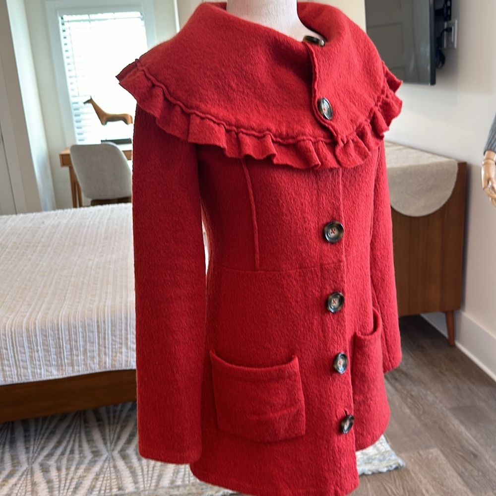 HWR felt burnt orange coat - Picture 3 of 9